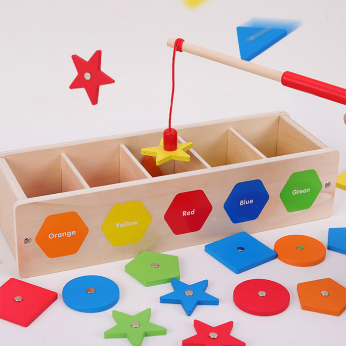 Joc sortare forme si culori din lemn – Montessori 3 ani+ [4]