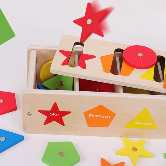 Joc sortare forme si culori din lemn – Montessori 3 ani+ [5]