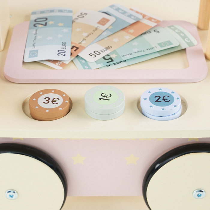 Joc de rol din lemn – cărucior cu înghețată, set interactiv pentru joacă [3]