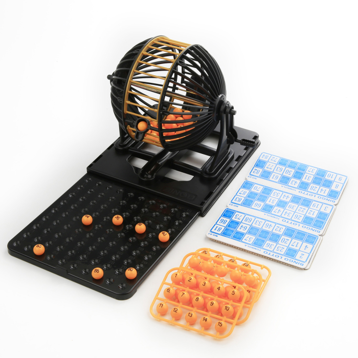 Joc de societate Bingo cu mașină de extragere – 90 bile, 72 cartonașe și jetoane [2]