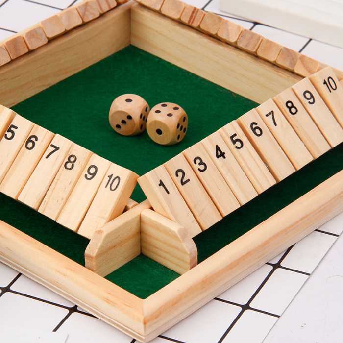 Joc de societate din lemn – Shut the Box - lemn natural [4]