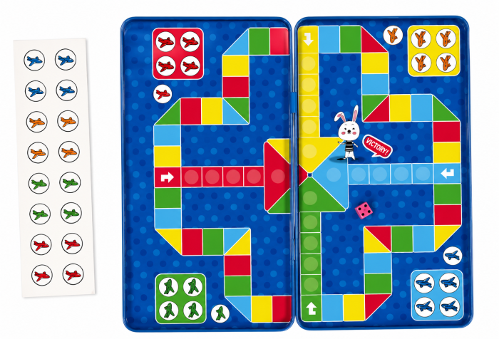 Joc de societate ,, Magnetic Ludo "  în cutie metalică pentru călătorii [2]