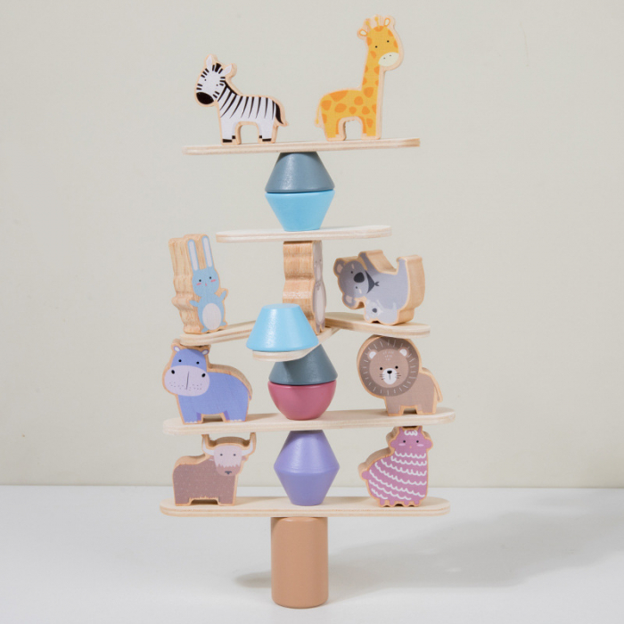 Joc echilibru stivuire animale din lemn – Animal Balance | ZukiToys.ro [3]