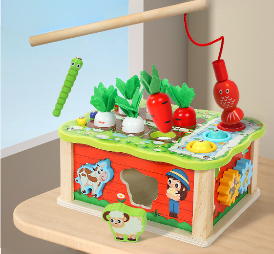 Joc educativ 5 în 1 cu sortator animale și cules de morcovi [4]