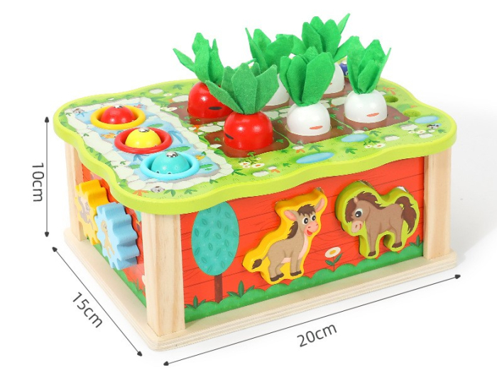 Joc educativ 5 în 1 cu sortator animale și cules de morcovi [3]