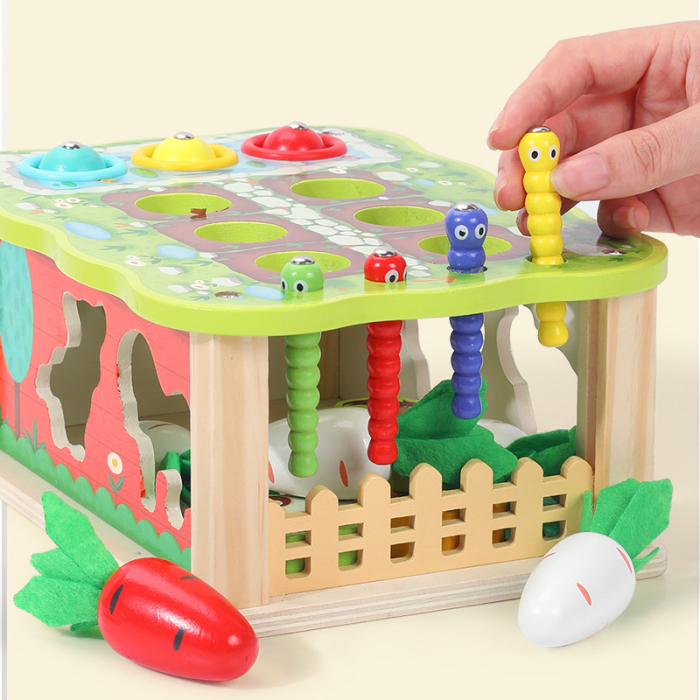 Joc educativ 5 în 1 cu sortator animale și cules de morcovi [2]