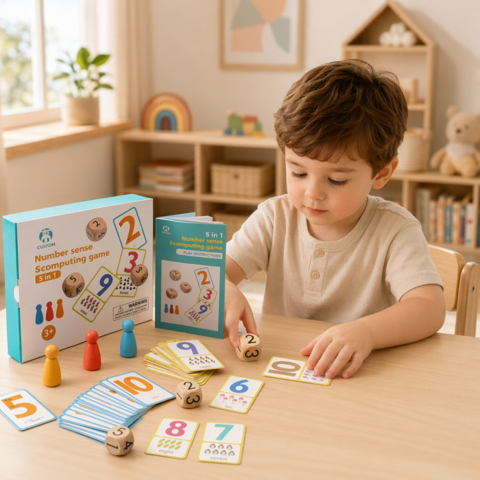 Joc educativ de memorie și numărare cu carduri, pioni și zaruri [2]