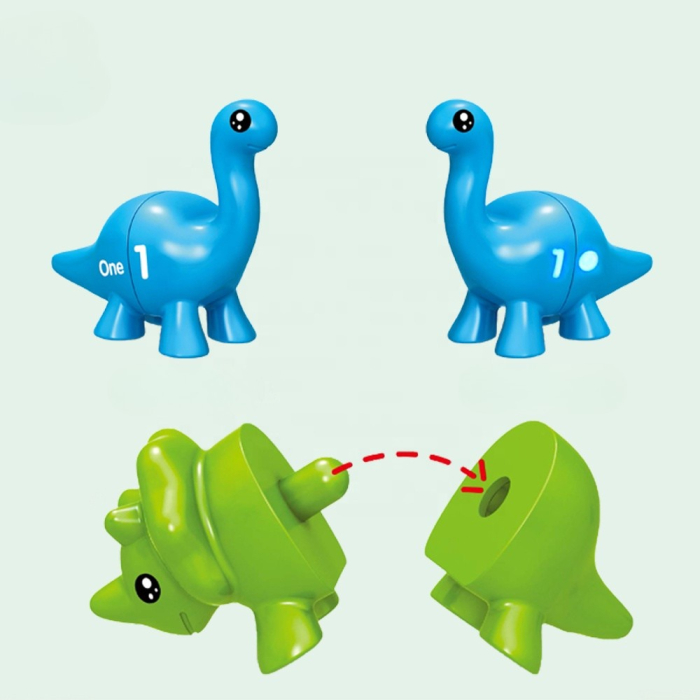 Joc Educativ Dinozauri si Numere – Potrivire si Numarare pentru Copii 18+ luni [3]