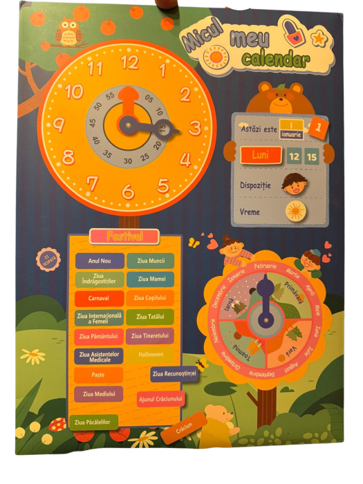 Joc Educativ „Micul Meu Calendar” – Ceas, Zile, Lună și Vreme [1]