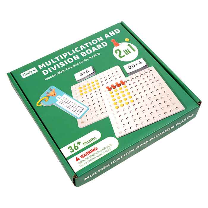 Joc educativ Montessori din lemn cu tabla înmulțirii și împărțirii, 224 piese [5]