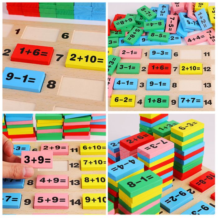 Joc lemn Matematica Domino Operațiuni aritmetice|ZukiToys.ro [3]