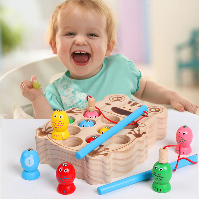 Joc magnetic de pescuit din lemn – Broscuta – ZukiToys.ro [5]