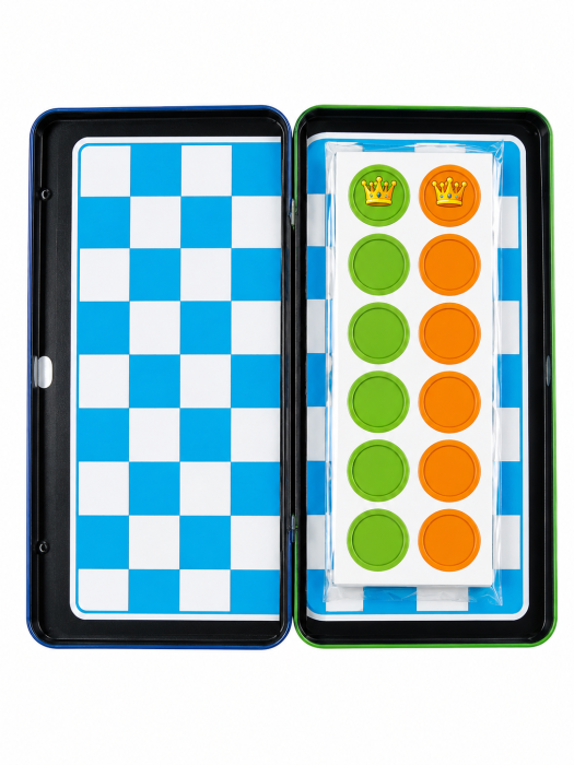 Joc magnetic ,, Magnetic Checkers " în cutie metalică pentru călătorii [3]