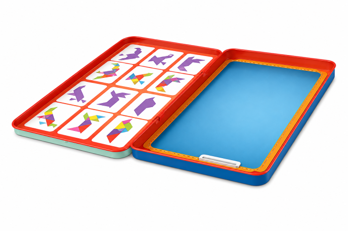Joc magnetic ,, Magnetic Tangram " în cutie metalică pentru călătorii [4]