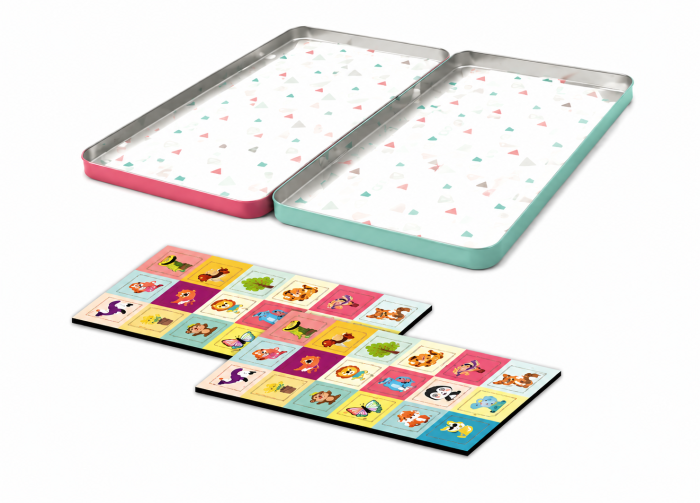Joc magnetic ,, Memo Challenge " în cutie metalică pentru călătorii [3]