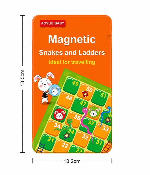 Joc magnetic ,, Snakes and Ladders " în cutie metalică pentru călătorii [4]