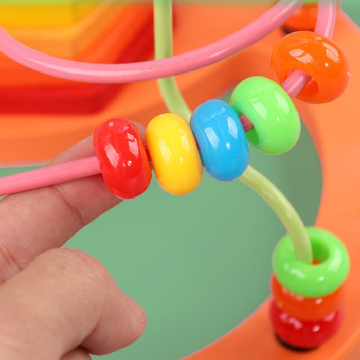 Joc Montessori 2 in 1 din lemn – colorat pentru copii mici [2]