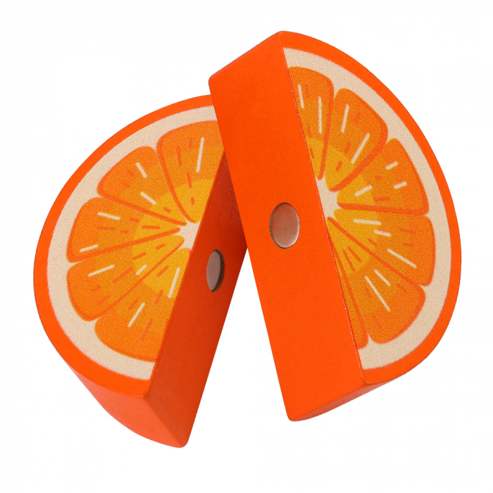 Joc Montessori 3 in 1 din lemn – Pescuit magnetic, sortare si feliere fructe [5]