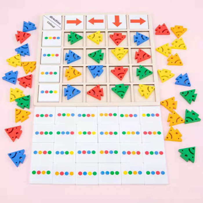Joc Montessori Asocieri și Dezvoltare Cognitivă – Direcții & Culori | ZukiToys.ro [2]