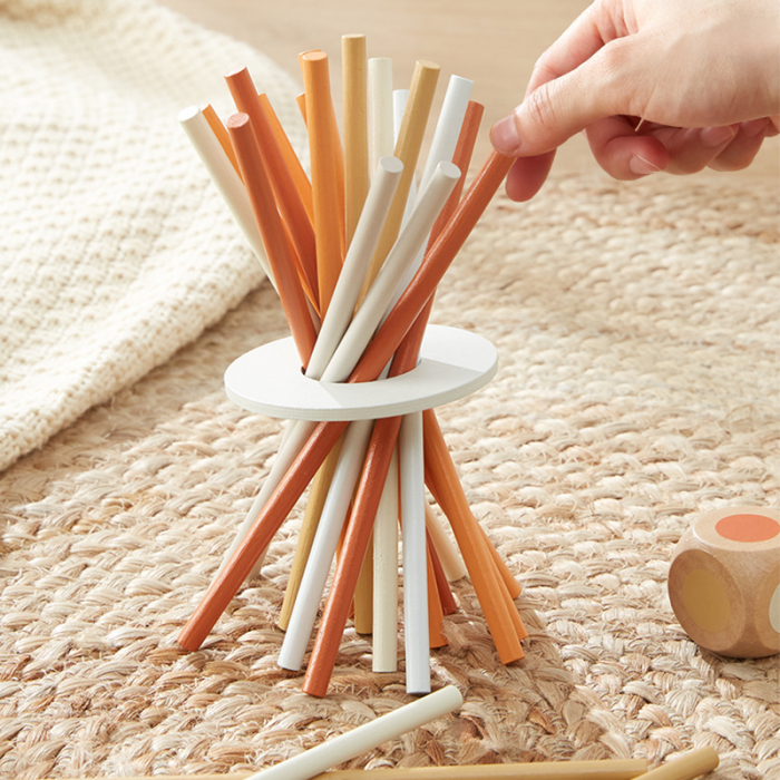 Joc Montessori de echilibru cu bile și bețe din lemn, joc de societate [5]