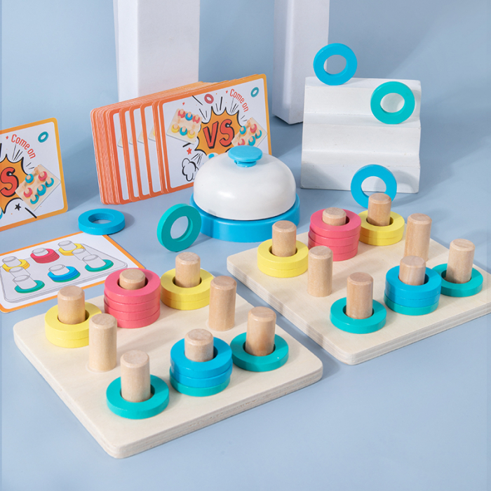 Joc Montessori din lemn – Simetria culorilor si asociere vizuala pentru copii 3 ani+ [2]