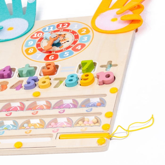 Joc Montessori magnetic 3 în 1 cu bile și numărare pe degete din lemn [3]