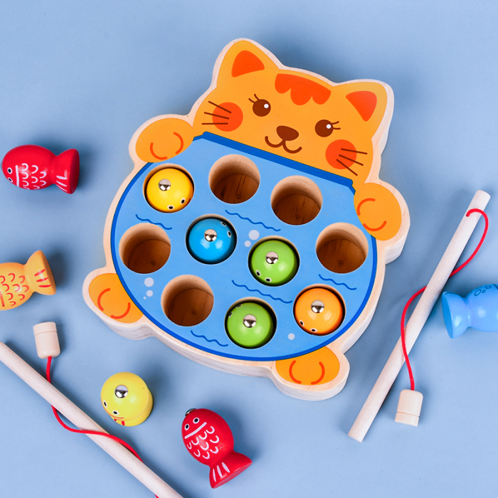 Joc pescuit din lemn – Pisicuta vesela | ZukiToys.ro [2]