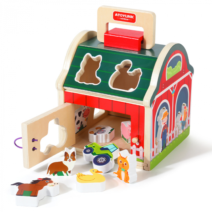 Joc educativ sortator animale si forme – Ferma 3 ani+ [2]