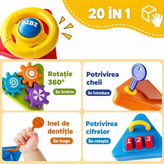 Jucărie senzorială multifuncțională 20 în 1 pentru copii cu activități interactive [4]