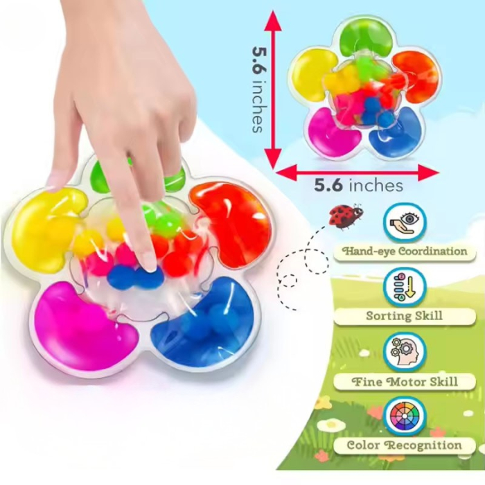 Jucărie senzorială pentru copii cu sortare culori și dezvoltare abilități [5]