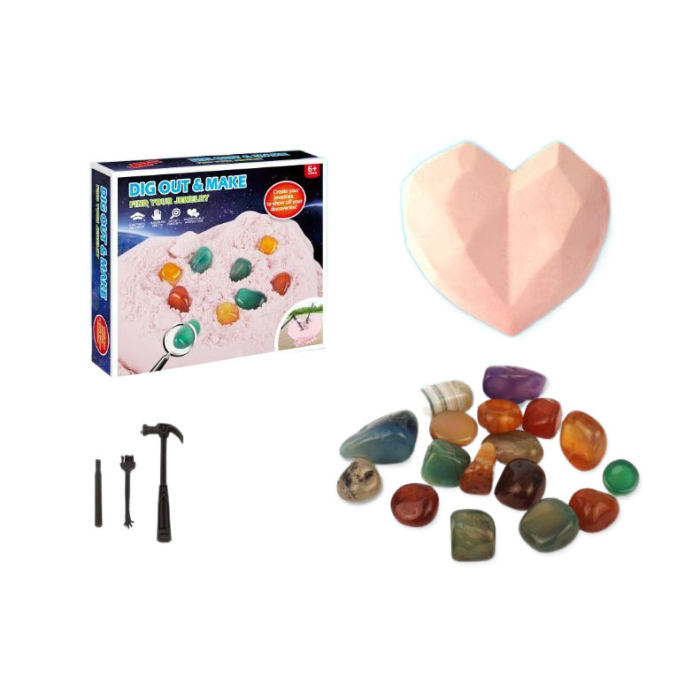 Kit de excavare „Descoperă Pietrele Ascunse” cu unelte și minerale, 6 ani+ [2]