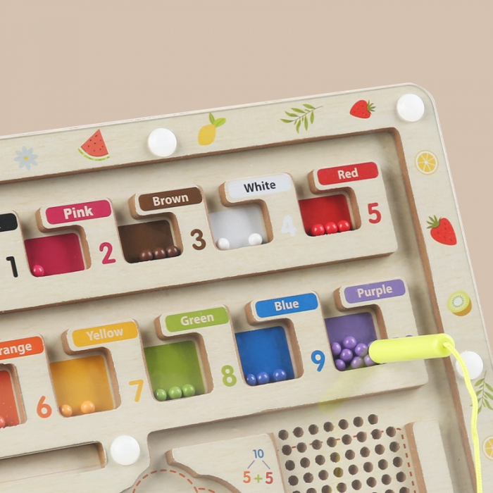 Labirint magnetic din lemn cu cifre – joc educativ 3 ani+ [2]