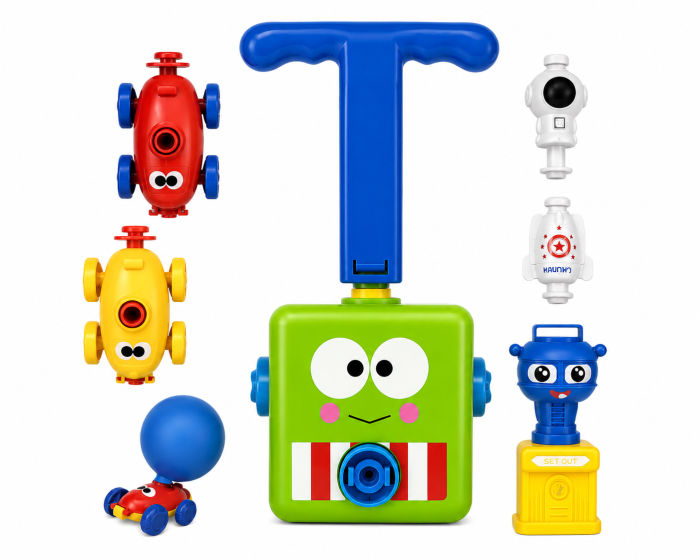 Lansator cu baloane și rachete spațiale – Set interactiv cu pompă pneumatică și vehicule, 3 ani+ [5]