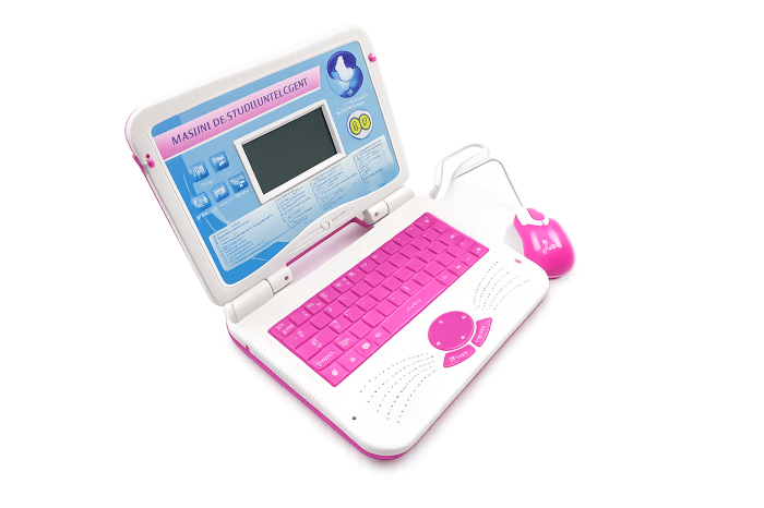 Laptop educativ interactiv pentru copii cu 80 activități bilingve roz [3]