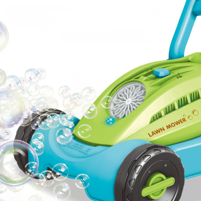 Mașină cu baloane de săpun și design tip mașină de tuns iarba - albastră [2]