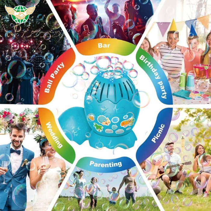 Mașină electrică pentru baloane de săpun tip ou de dinozaur albastru [4]