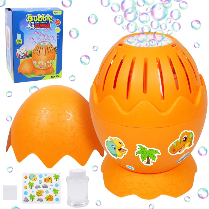 Mașină electrică pentru baloane de săpun tip ou de dinozaur portocaliu [7]