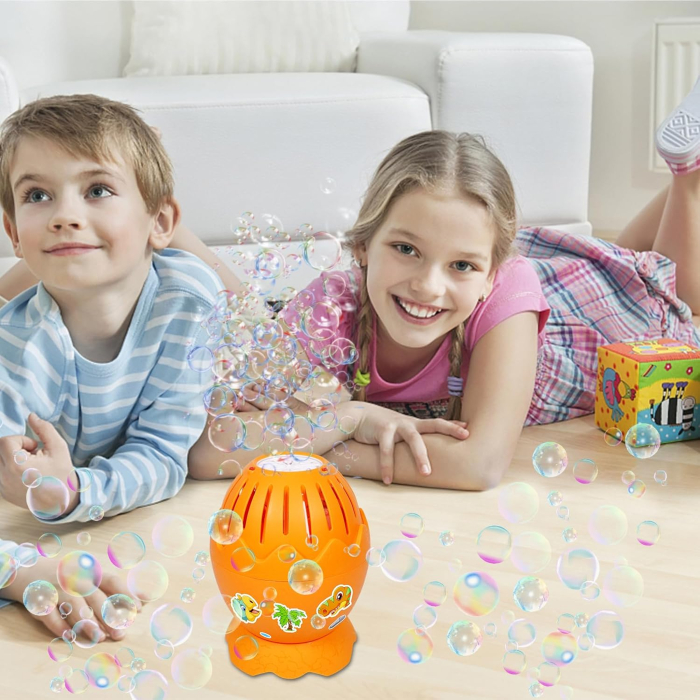 Mașină electrică pentru baloane de săpun tip ou de dinozaur portocaliu [3]