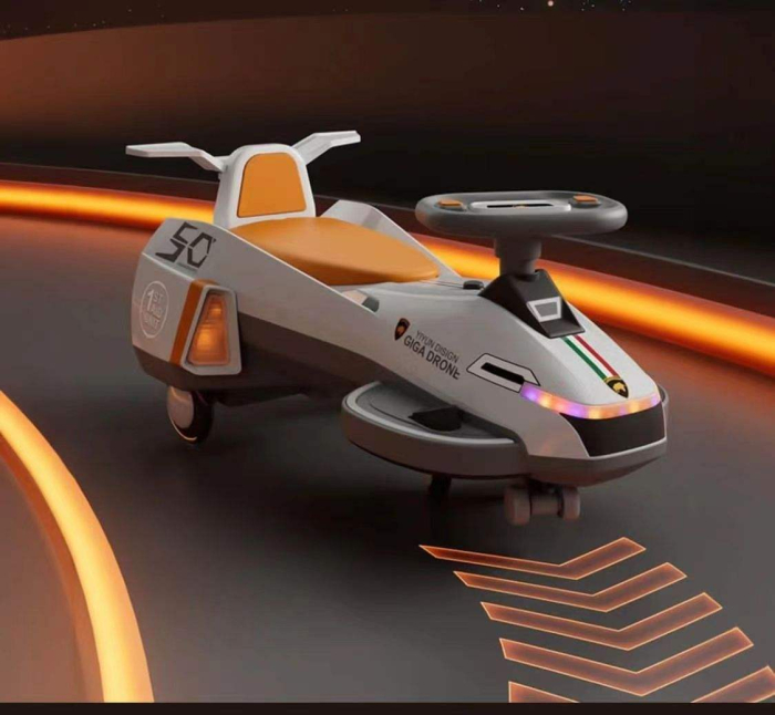 Mașinuță electrică Ride-On Giga Drone, gri-portocaliu, iluminare LED [6]