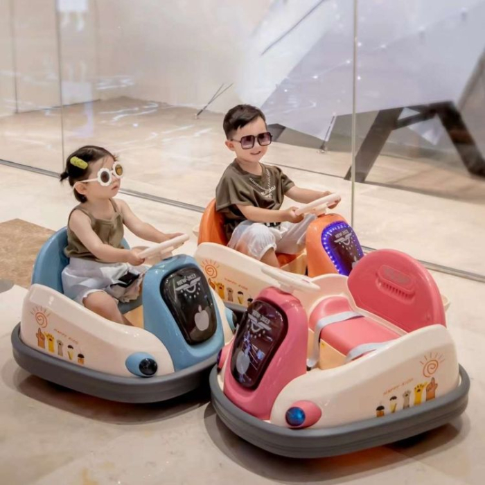 Mașinuță electrică tip ,, Bumper Car " – Model roz cu rotire 360° [2]