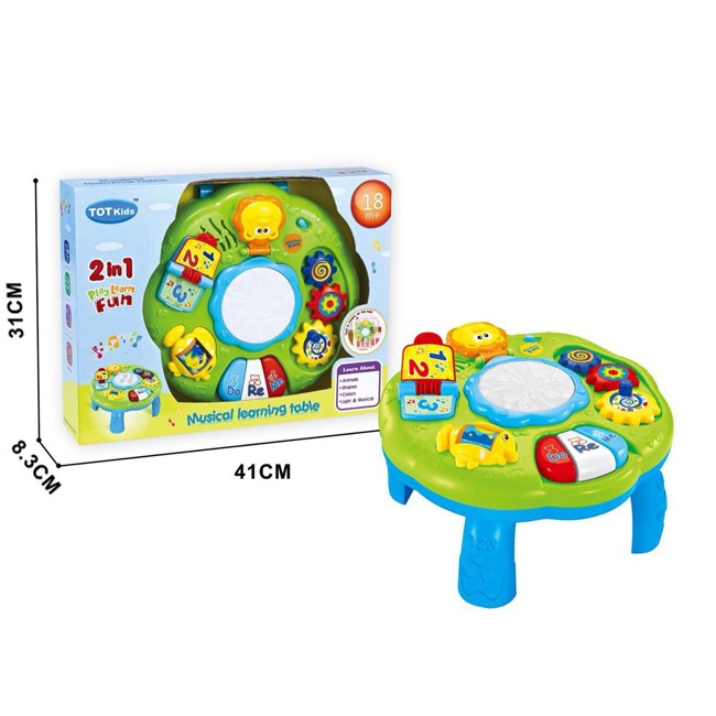 Măsuță Montessori muzicală 2-în-1 – activități senzoriale pentru bebeluși 18 luni+ [2]