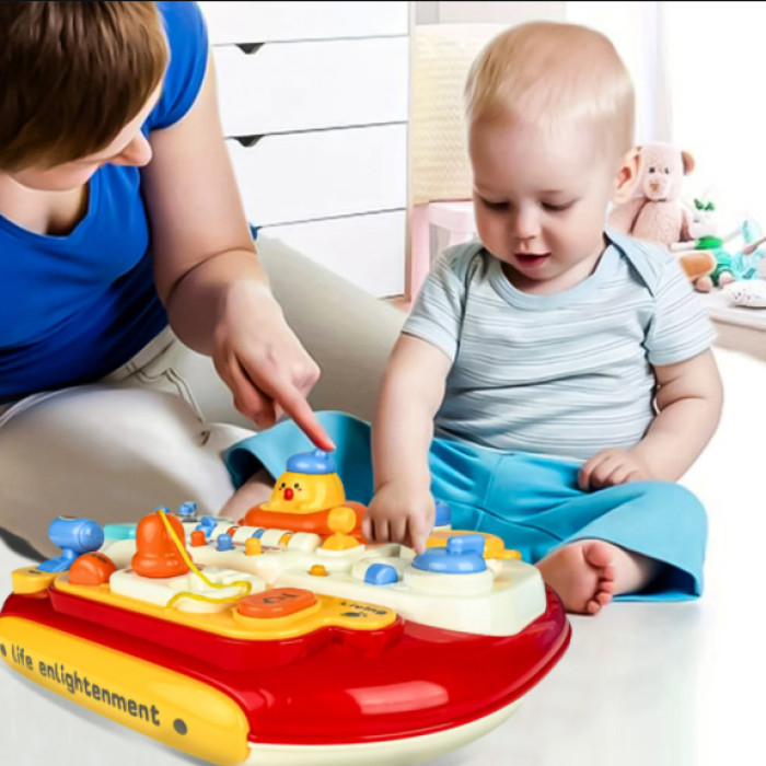 Măsuță pentru activități senzoriale bebeluși cu lumini și sunete [6]