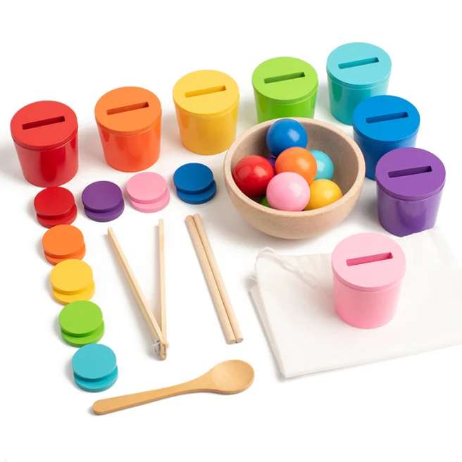 Pachet Montessori 7 jocuri educative pentru copii – sortare, potrivire si numarat [2]