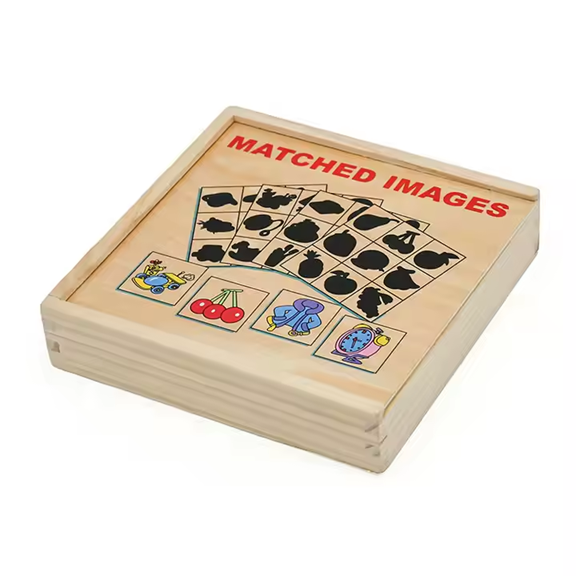 Pachet Montessori din lemn copii 2 ani – sortare culori cu pahare, puzzle umbre si cuburi de snuruit [4]