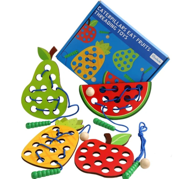 Pachet matematica Montessori copii 3 ani – placa logaritmica 6 in 1, joc magnetic numarare si snuruit fructe [3]