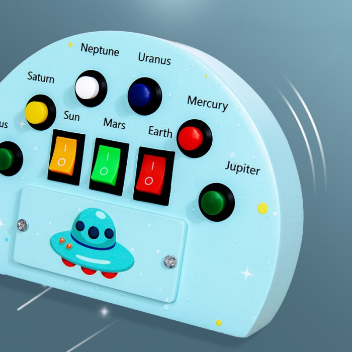 Panou activitati Montessori cu comutator LED – tema spatiu [4]