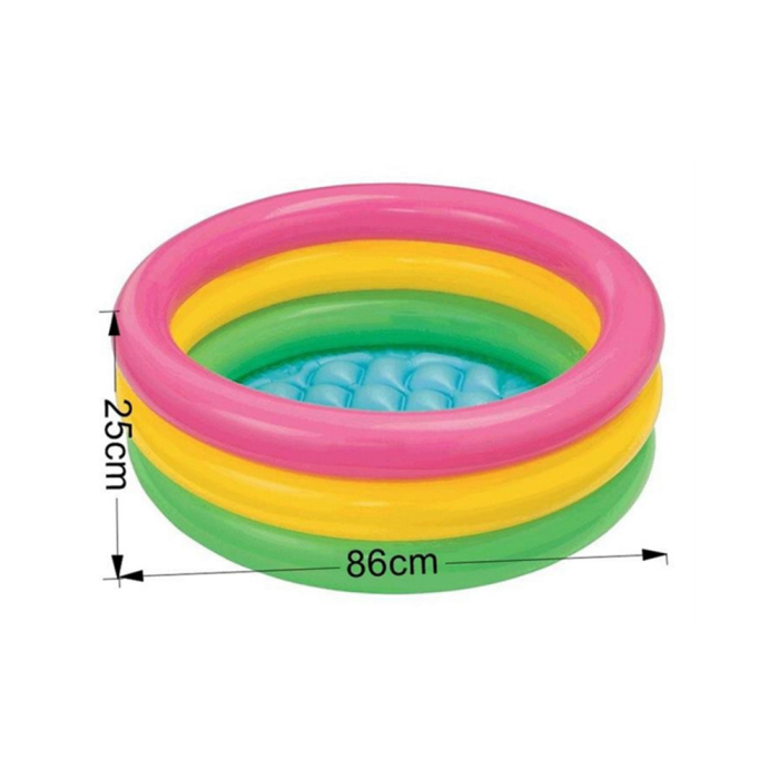 Piscină gonflabilă cu 3 inele colorate pentru joacă răcoritoare și sigură - 86 cm [4]