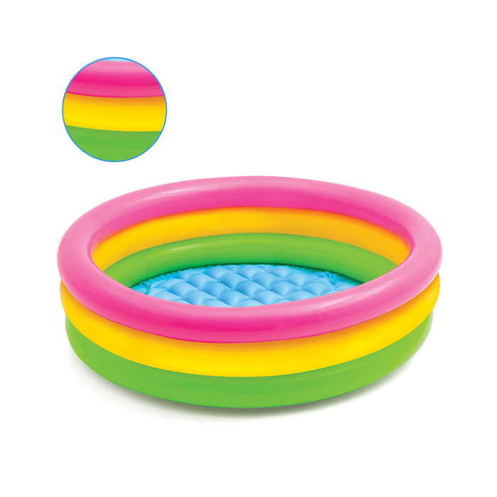 Piscină gonflabilă cu 3 inele colorate pentru joacă răcoritoare și sigură - 60 cm [2]
