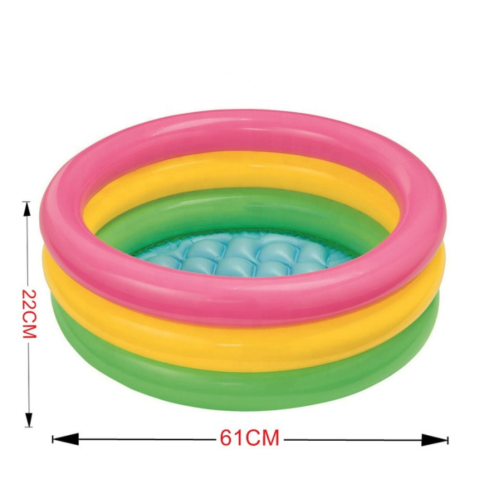 Piscină gonflabilă cu 3 inele colorate pentru joacă răcoritoare și sigură - 60 cm [4]