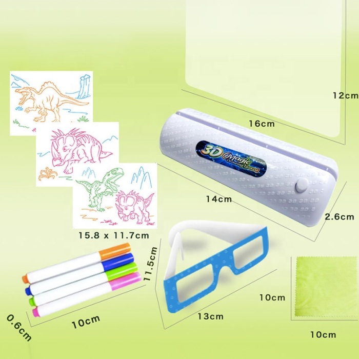 Placa magica de desen iluminata cu ochelari 3D 3+ [6]
